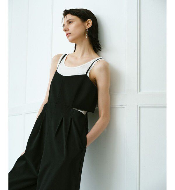 allureville「ストレッチトロサロペットパンツ」|オールインワン|