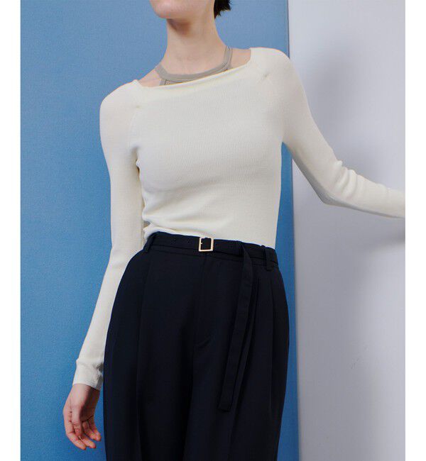 allureville「2WAYネックサイドスリットプルオーバー」|ニット・セーター|