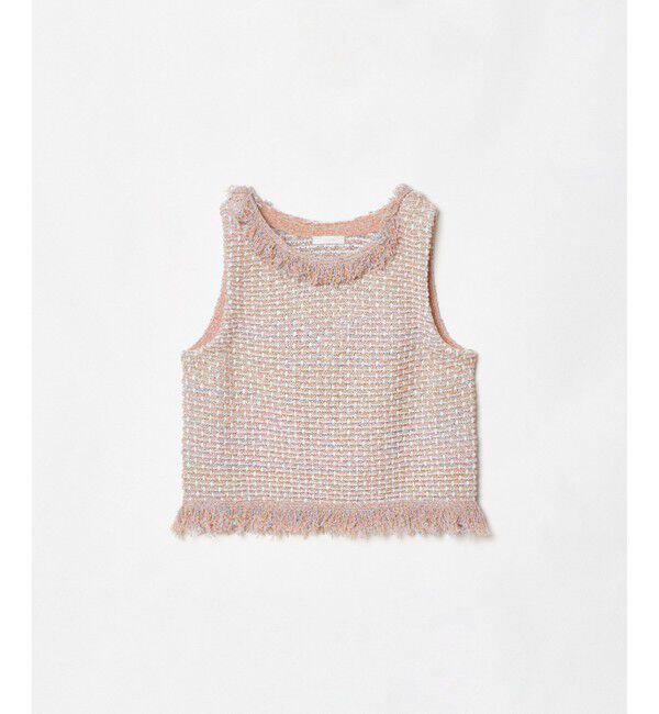 allureville「ミックスツイードジレプルオーバー」|ニット・セーター|