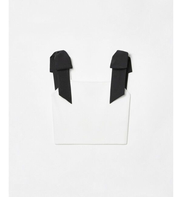 LOULOU WILLOUGHBY「【LOULOU WILLOUGHBY】ショルダーリボンミニタンクプルオーバー」|ニット・セーター|