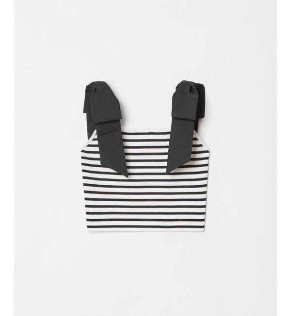 LOULOU WILLOUGHBY「【LOULOU WILLOUGHBY】ショルダーリボンミニタンクプルオーバー」|ニット・セーター|