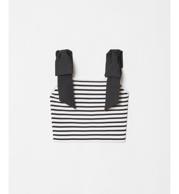 LOULOU WILLOUGHBY「【LOULOU WILLOUGHBY】ショルダーリボンミニタンクプルオーバー」|ニット・セーター|