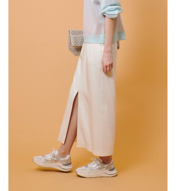 allureville「デニムライクスリットスカート」|タイト|