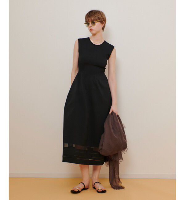 allureville「◇ウエストマークリブワンピース」|ワンピース|