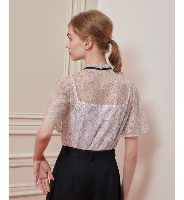 LOULOU WILLOUGHBY「【LOULOU WILLOUGHBY】レースリボンフレアスリーブブラウス」|シャツ・ブラウス|