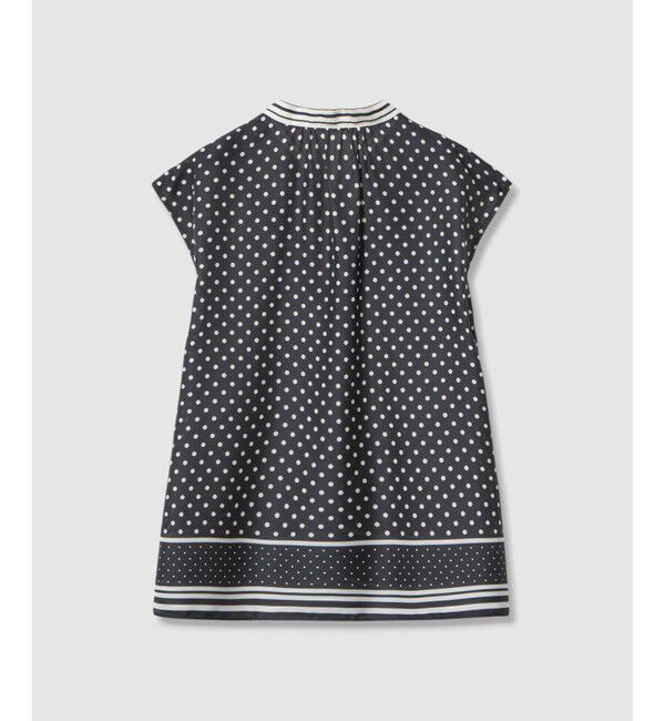 allureville「パネルドットプリントボウタイブラウス」|シャツ・ブラウス|