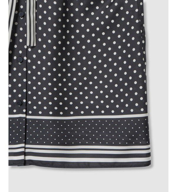 allureville「パネルドットプリントボウタイブラウス」|シャツ・ブラウス|