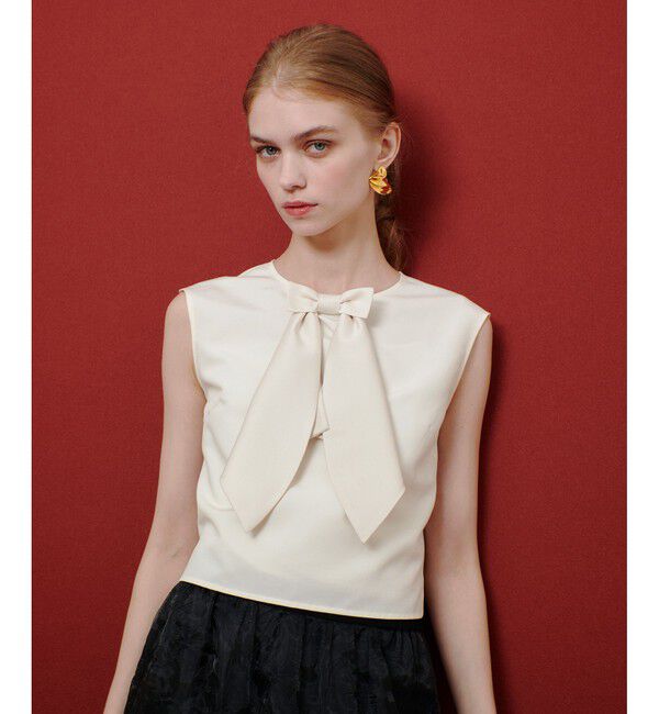 LOULOU WILLOUGHBY「【LOULOU WILLOUGHBY】サテンリボンブラウス」|シャツ・ブラウス|