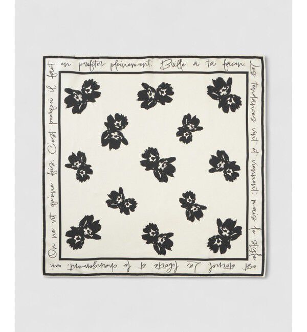 allureville「スケッチフラワースカーフ」|バンダナ・スカーフ|