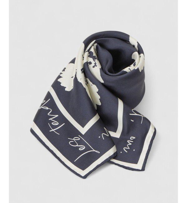 allureville「スケッチフラワースカーフ」|バンダナ・スカーフ|