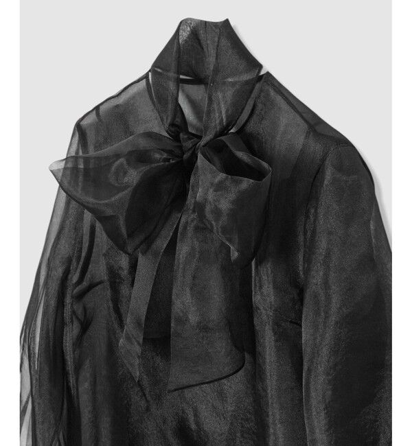 LOULOU WILLOUGHBY「【LOULOU WILLOUGHBY】オーガンリボンブラウス」|シャツ・ブラウス|