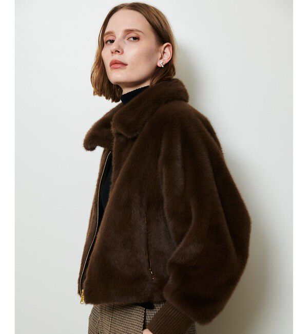 allureville「フェイクミンクファーブルゾン」|ブルゾン・スタジャン|