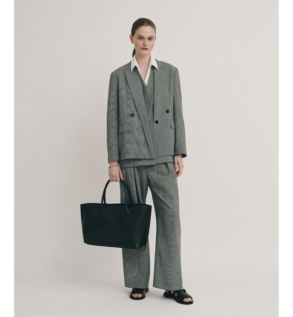 allureville「ディープタックチェックパンツ」|チノ|