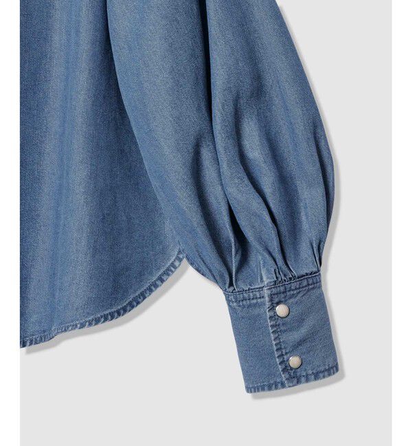 allureville「〈WEB・一部店舗別注〉デニムボウブラウス」|シャツ・ブラウス|