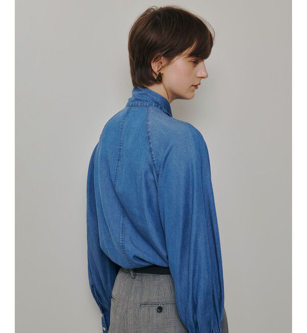 allureville「〈WEB・一部店舗別注〉デニムボウブラウス」|シャツ・ブラウス|