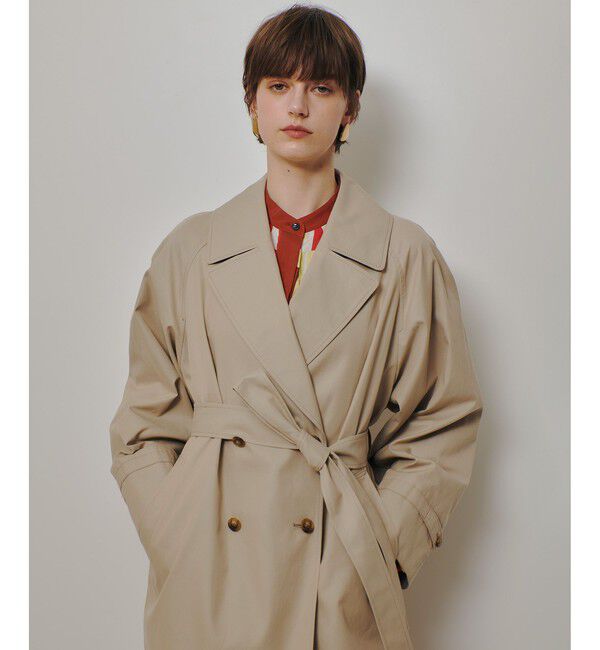 allureville「オーバーサイズショートトレンチコート」|ダッフルコート|ベージュ