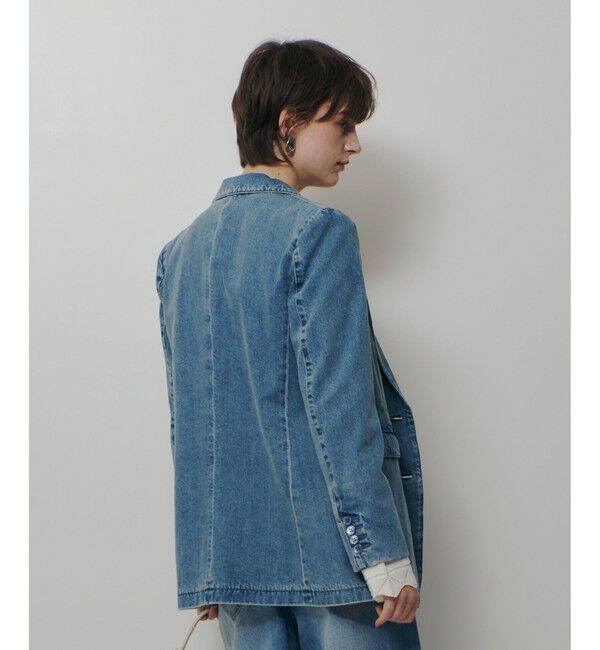 allureville「デニムシングルジャケット」|デニムジャケット|