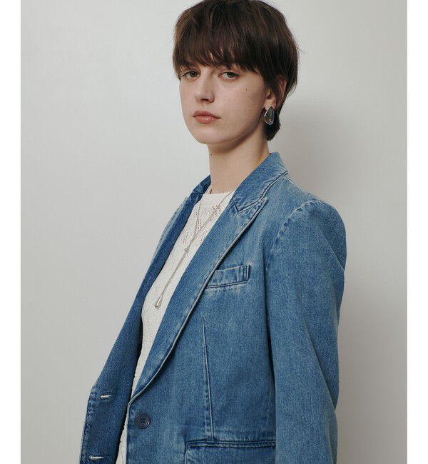 allureville「デニムシングルジャケット」|デニムジャケット|