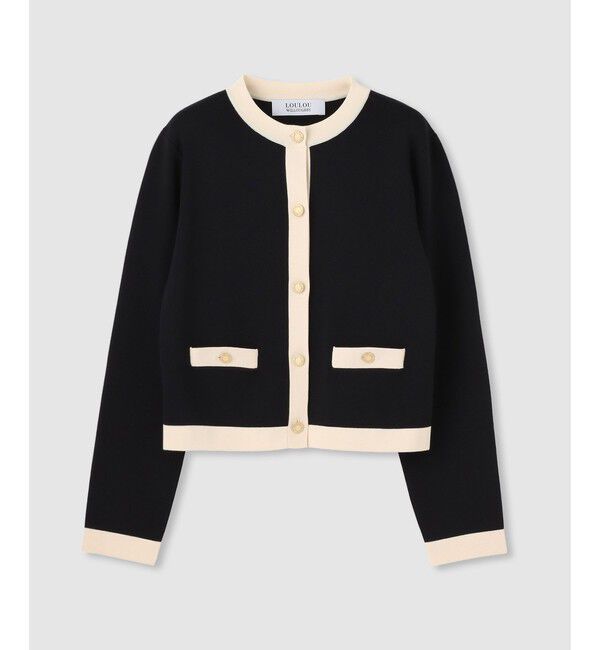 LOULOU WILLOUGHBY「◇【LOULOU WILLOUGHBY】バイカラーコンパクトカーディガン」|カーディガン|