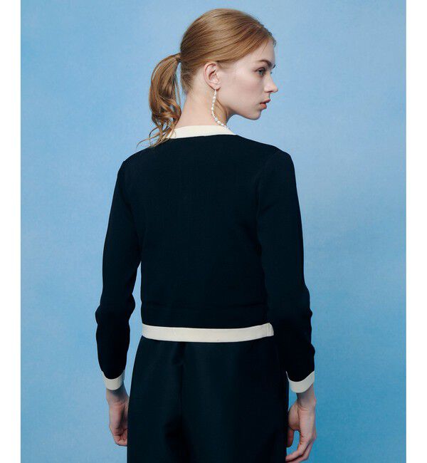 LOULOU WILLOUGHBY「◇【LOULOU WILLOUGHBY】バイカラーコンパクトカーディガン」|カーディガン|