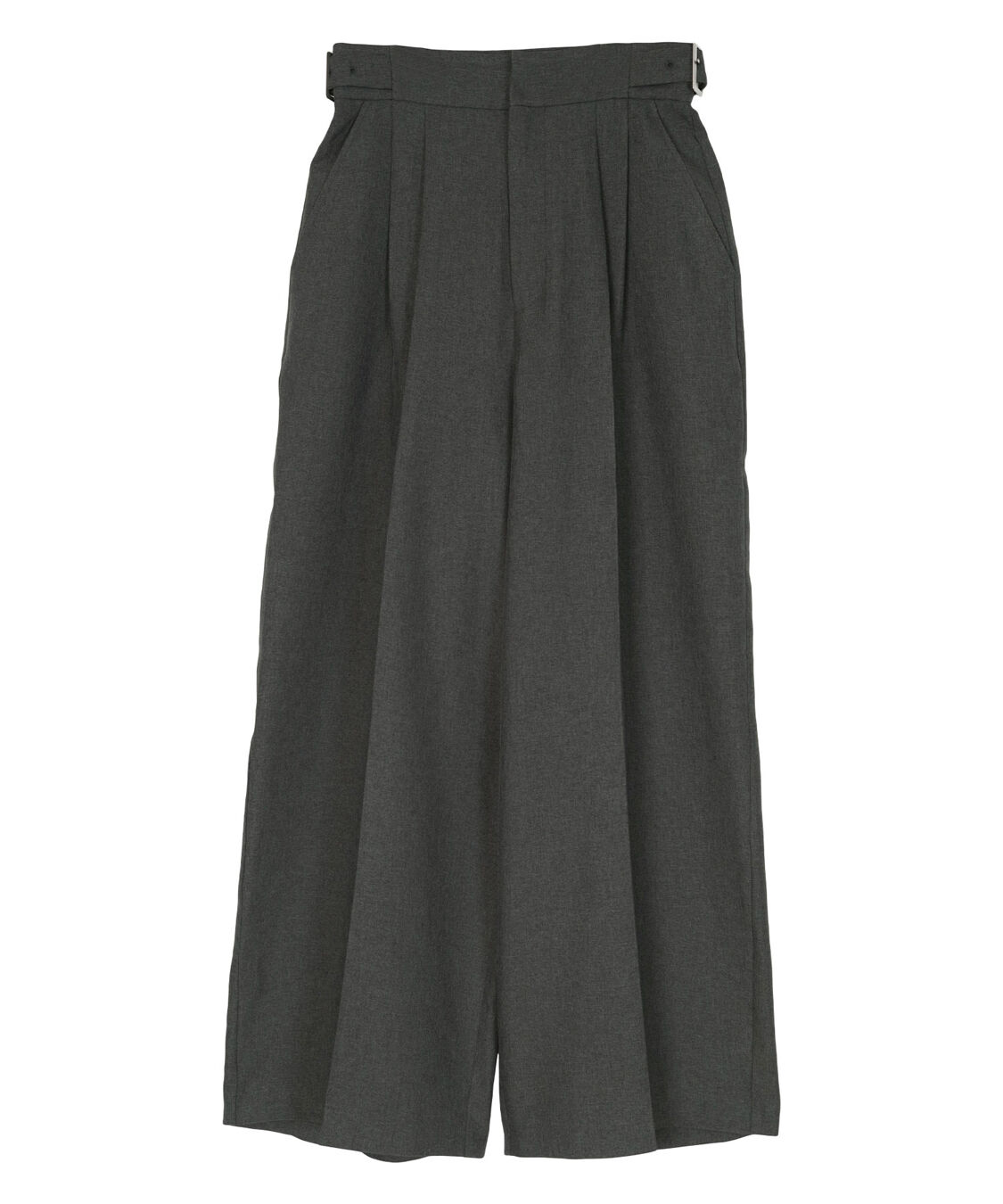 ur's「リネンライクサイドベルトデザインタックワイドパンツ」|スラックス|