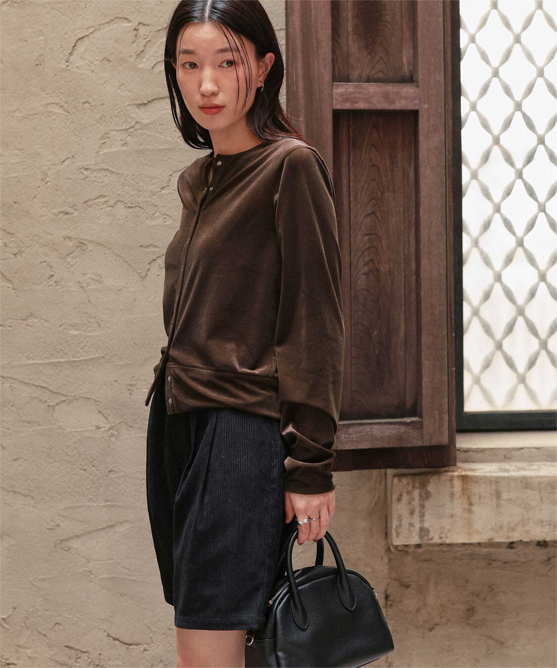 titivate「シアーベロアカーディガン」|カーディガン|