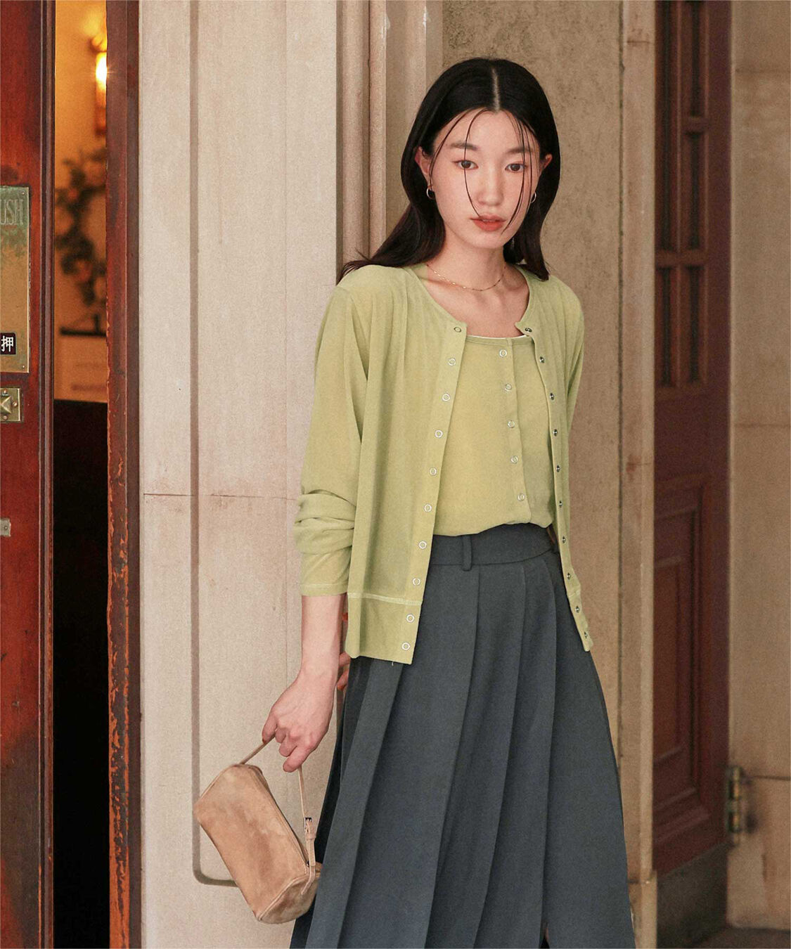 titivate「シアーベロアカーディガン」|カーディガン|