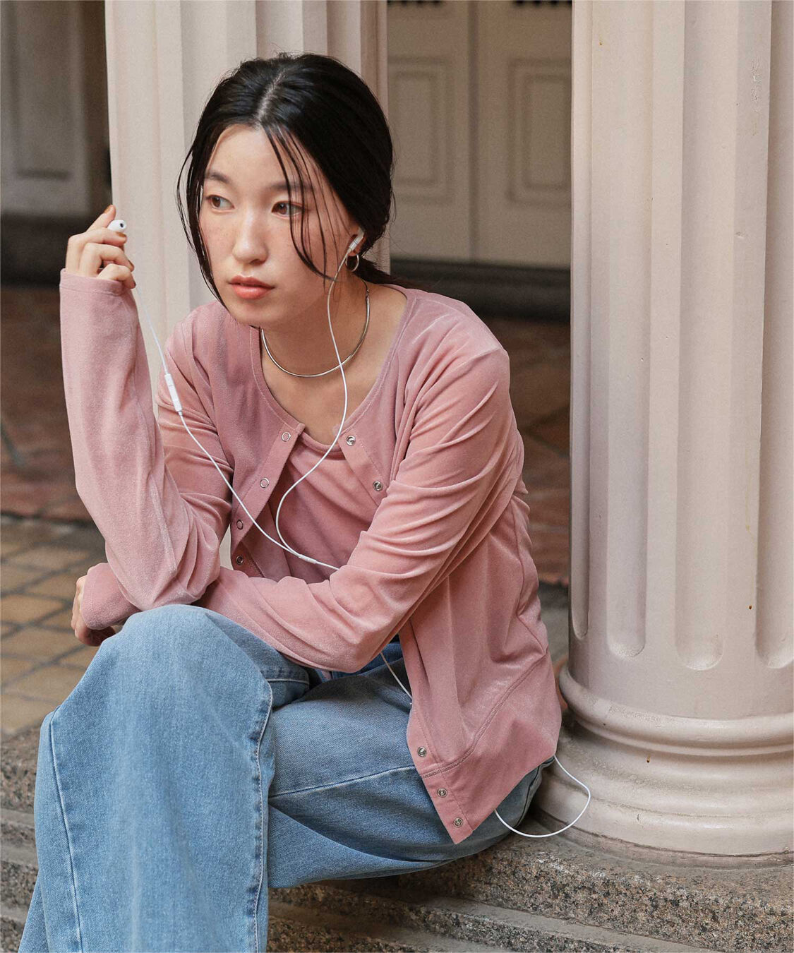 titivate「シアーベロアカーディガン」|カーディガン|