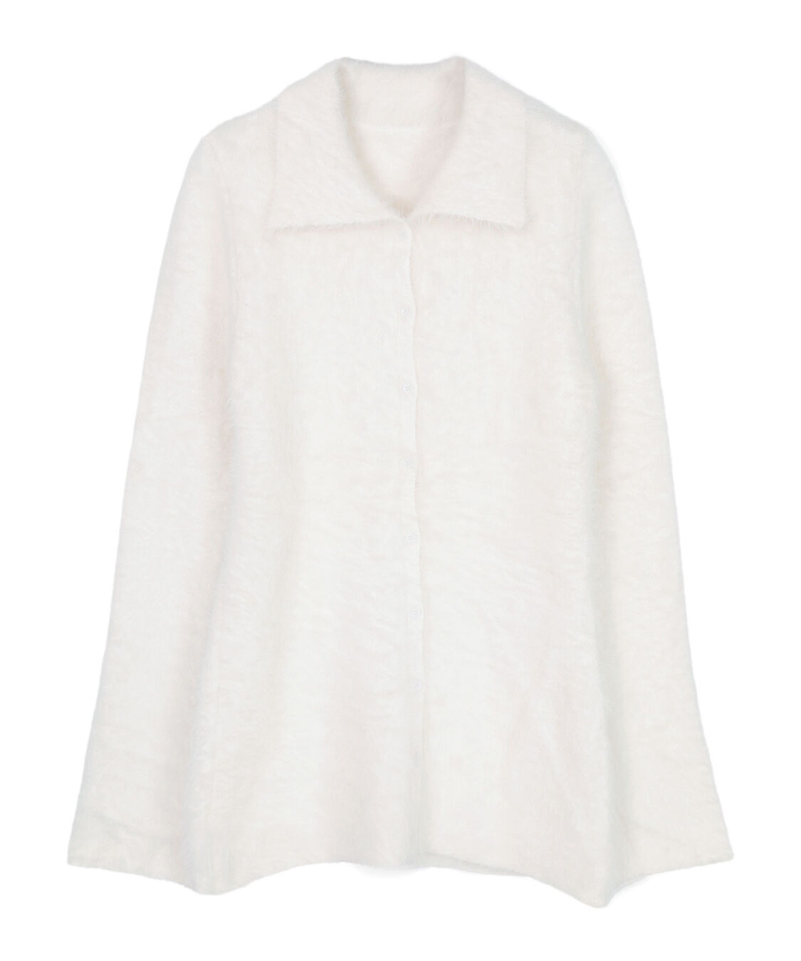 ur's「【yukiさんコラボアイテム】襟付きシャギーニットカーディガン」|ニット・セーター|