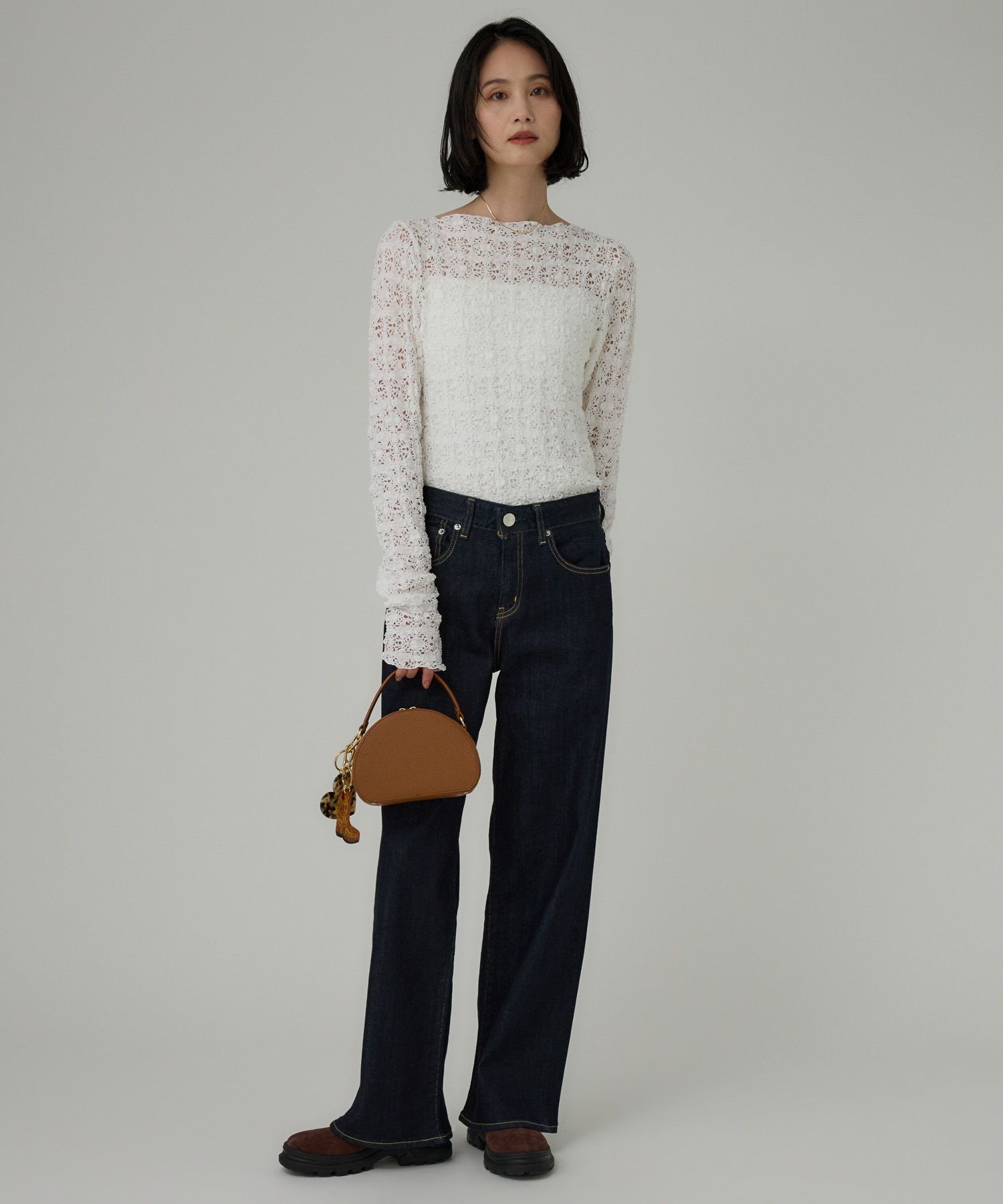 BABYLONE「ストレッチレースプルオーバー」|Tシャツ・カットソー|