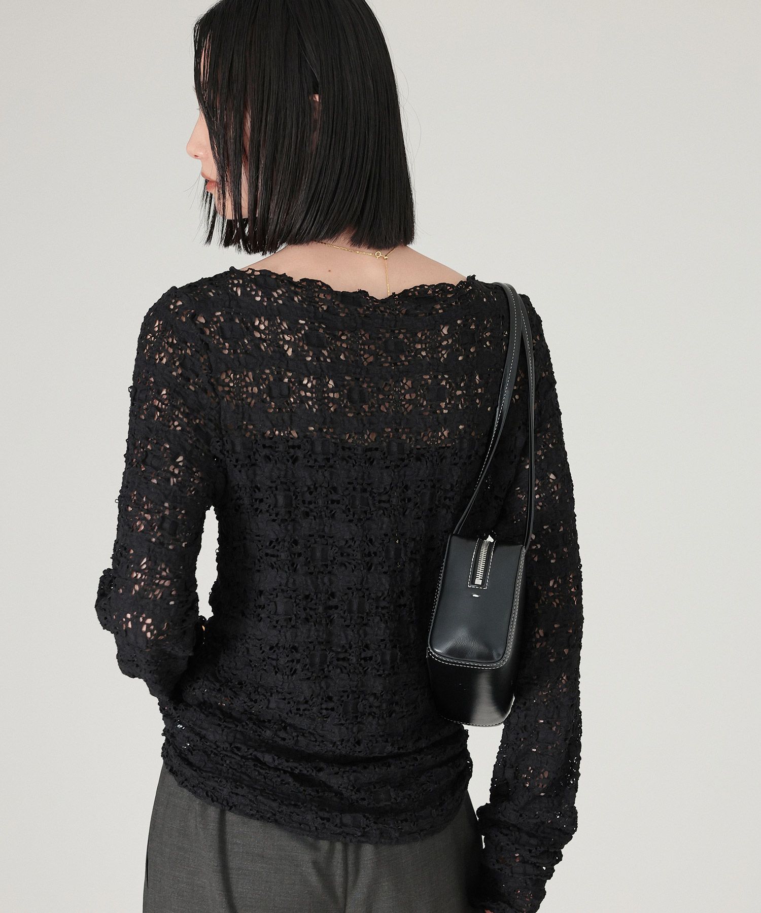 BABYLONE「ストレッチレースプルオーバー」|Tシャツ・カットソー|