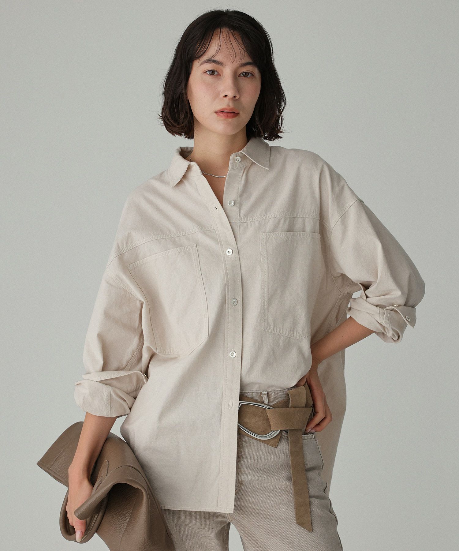 BABYLONE「シャンブレーワークシャツ」|シャツ・ブラウス|ﾍﾞｰｼﾞｭ