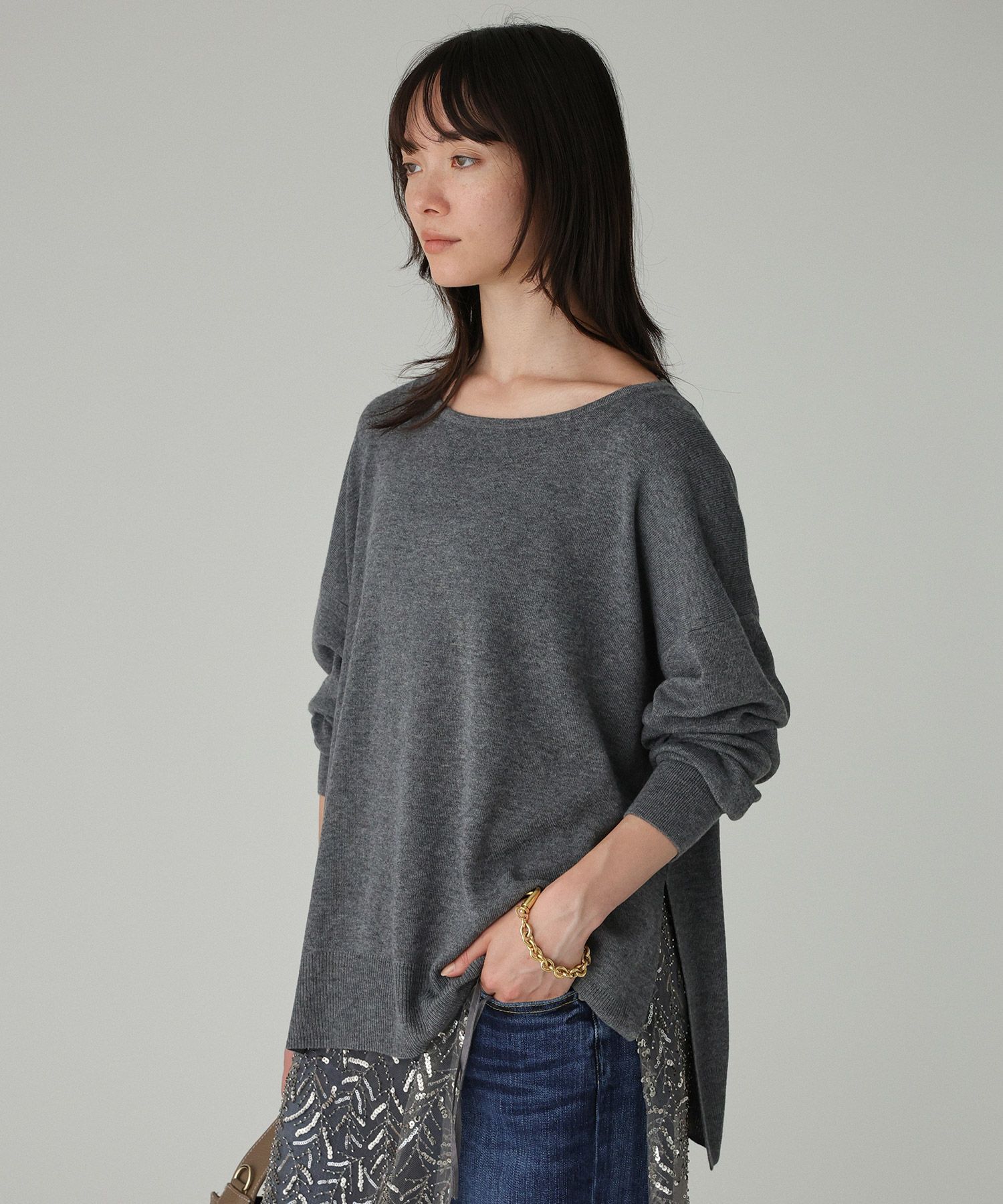 BABYLONE「ボートネックポンチョニット」|ニット・セーター|ﾁｬｺｰﾙ