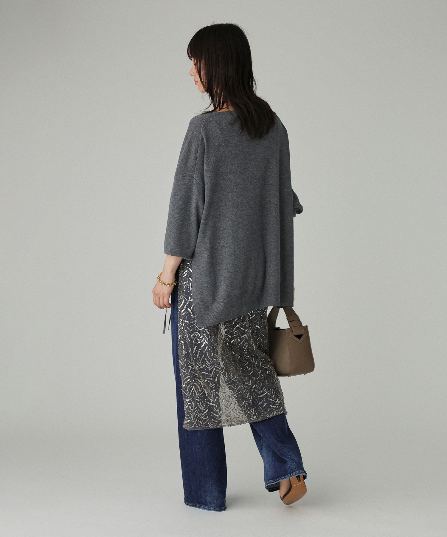 BABYLONE「ボートネックポンチョニット」|ニット・セーター|