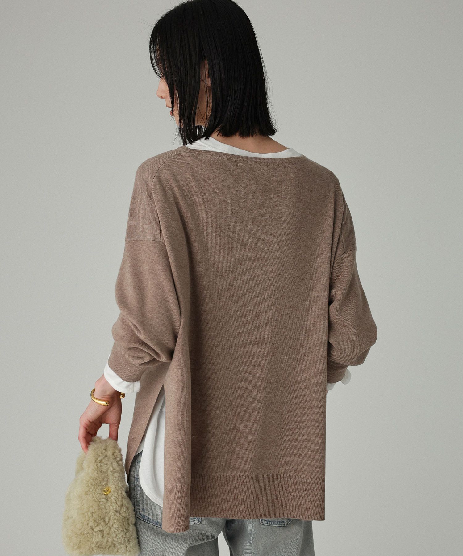 BABYLONE「ボートネックポンチョニット」|ニット・セーター|