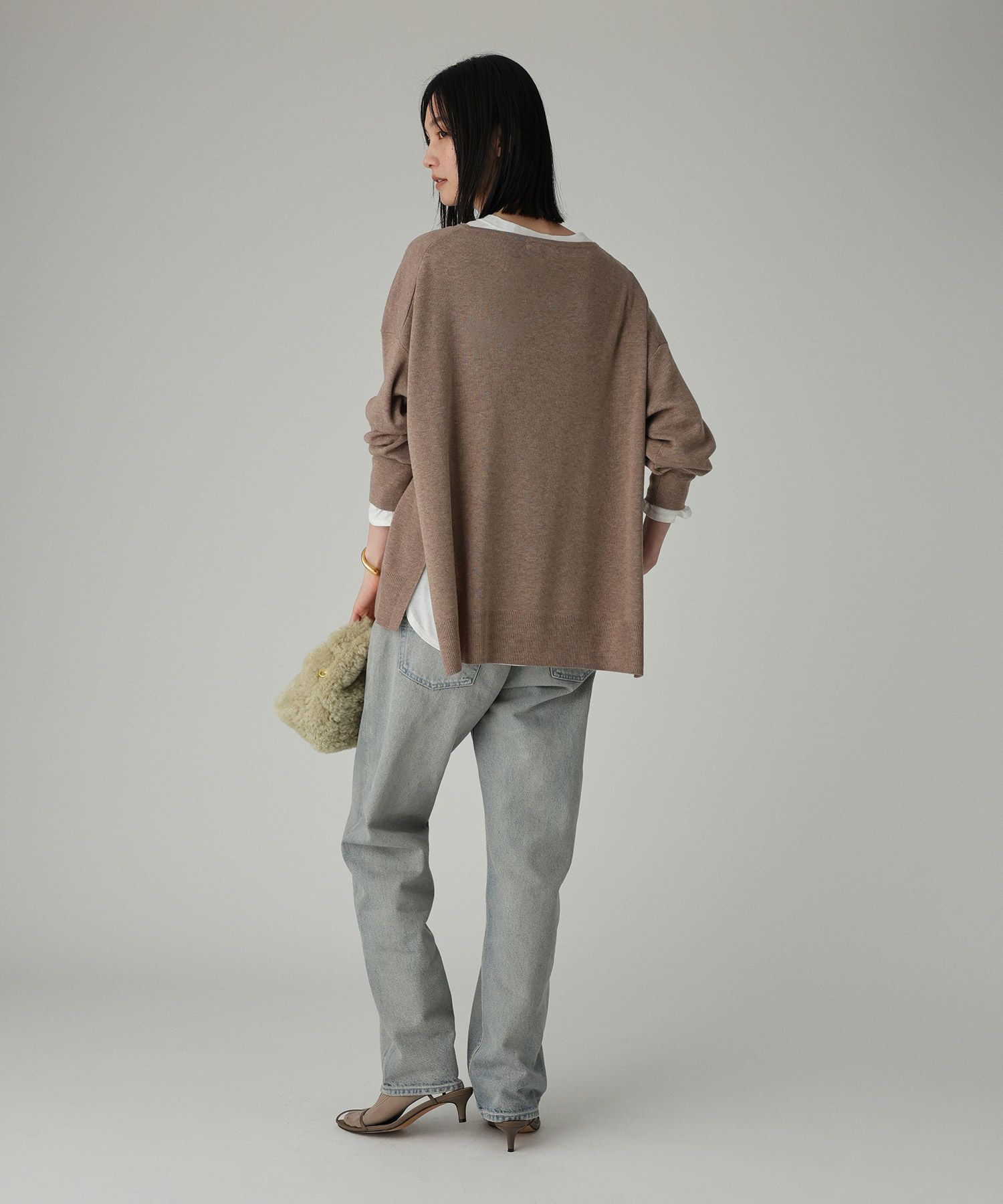 BABYLONE「ボートネックポンチョニット」|ニット・セーター|