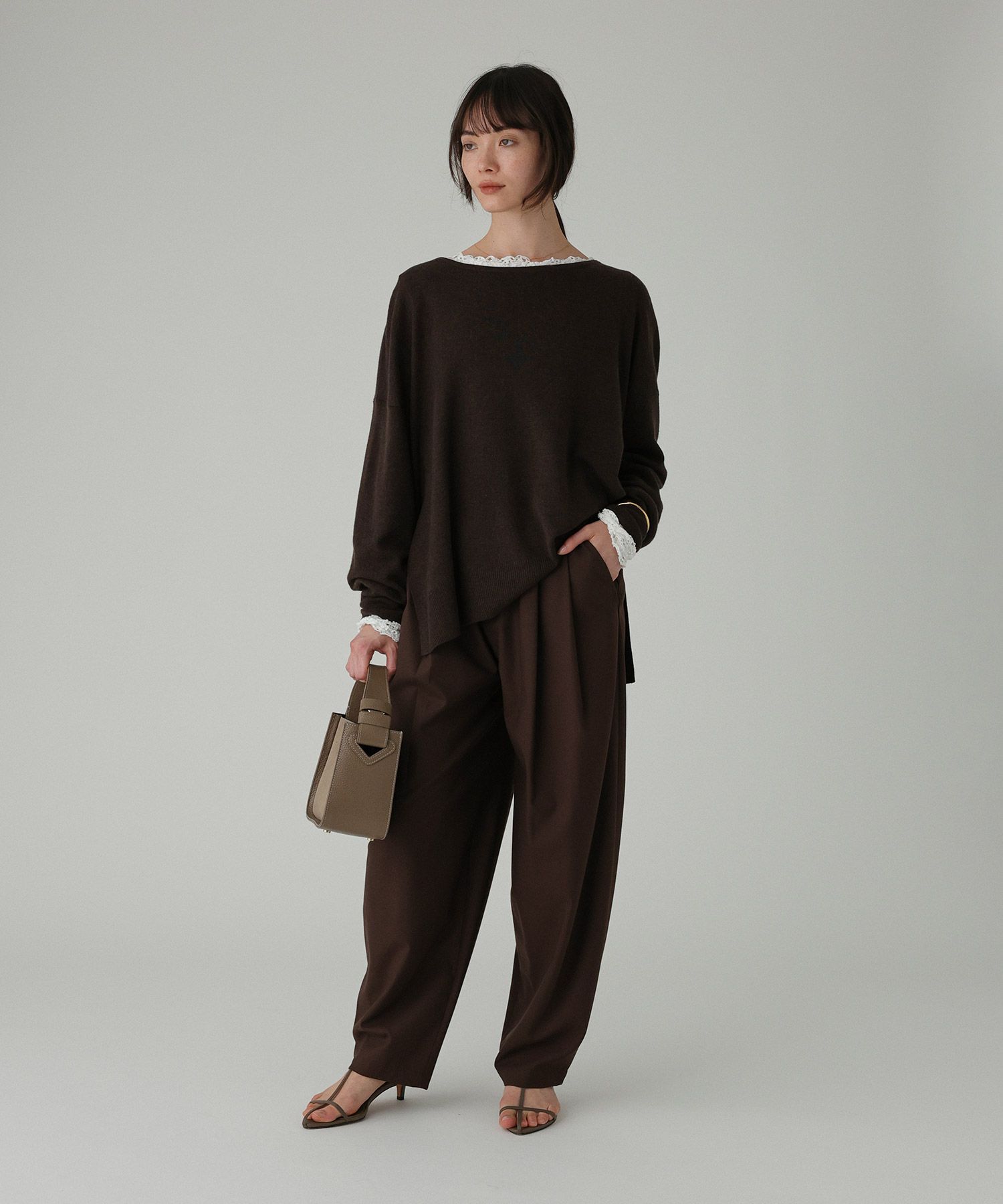 BABYLONE「ボートネックポンチョニット」|ニット・セーター|