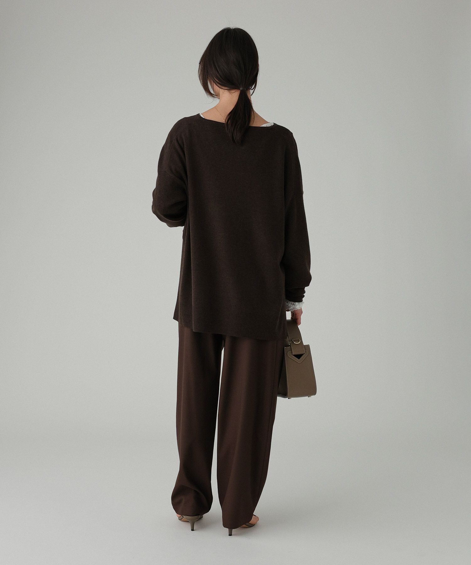 BABYLONE「ボートネックポンチョニット」|ニット・セーター|