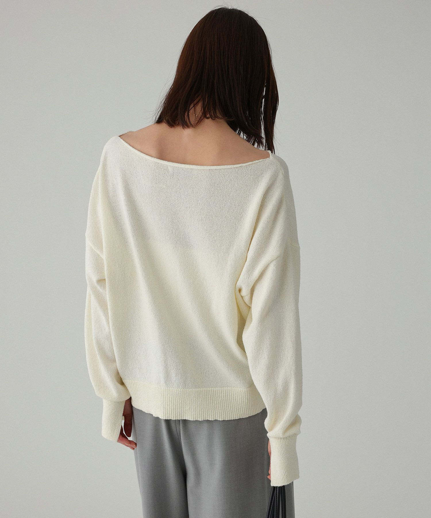 BABYLONE「ブークレボートネックプルオーバー」|ニット・セーター|