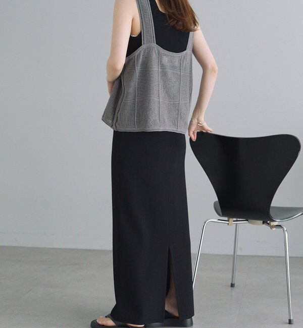  「配色透かし編みビスチェ」|ニット・セーター|