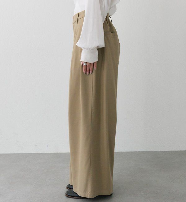 「コットンレーヨンツータックワイドパンツ」|その他|