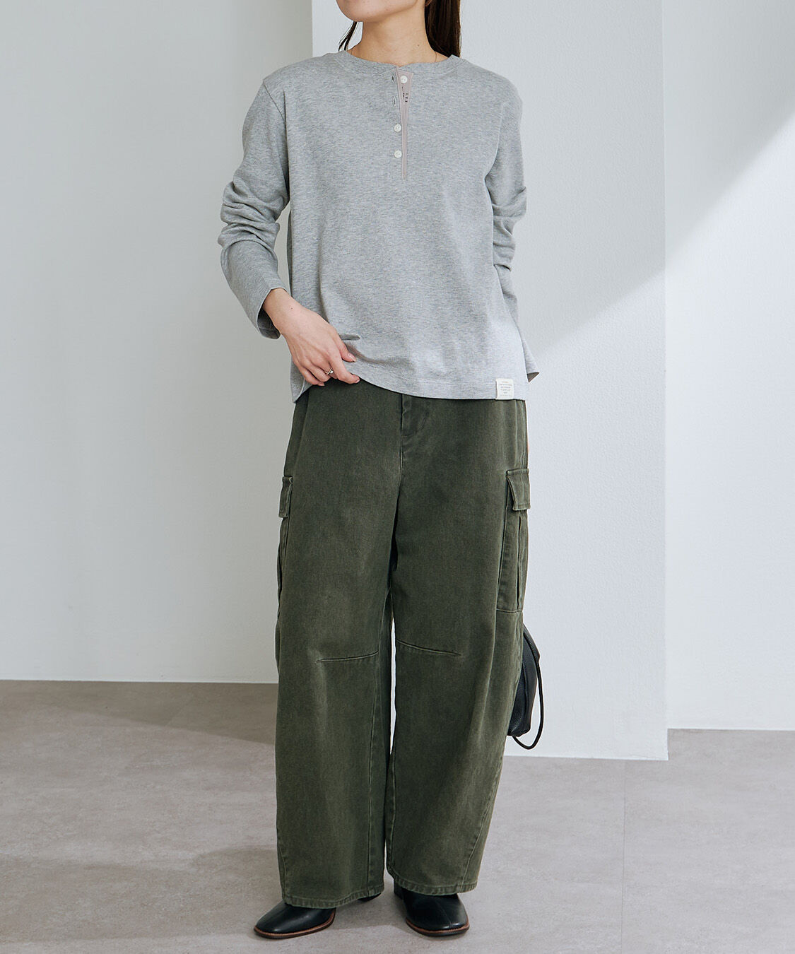  「スムース起毛2WAYヘンリーネックカットソー」|プルオーバー|