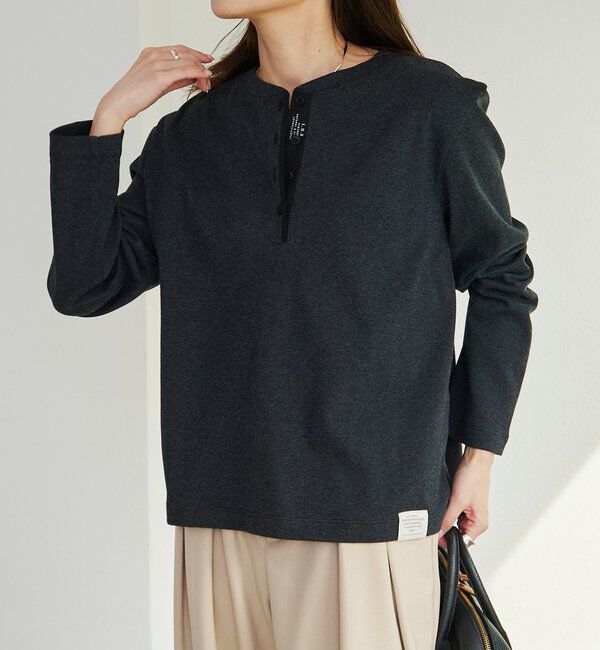  「スムース起毛2WAYヘンリーネックカットソー」|プルオーバー|
