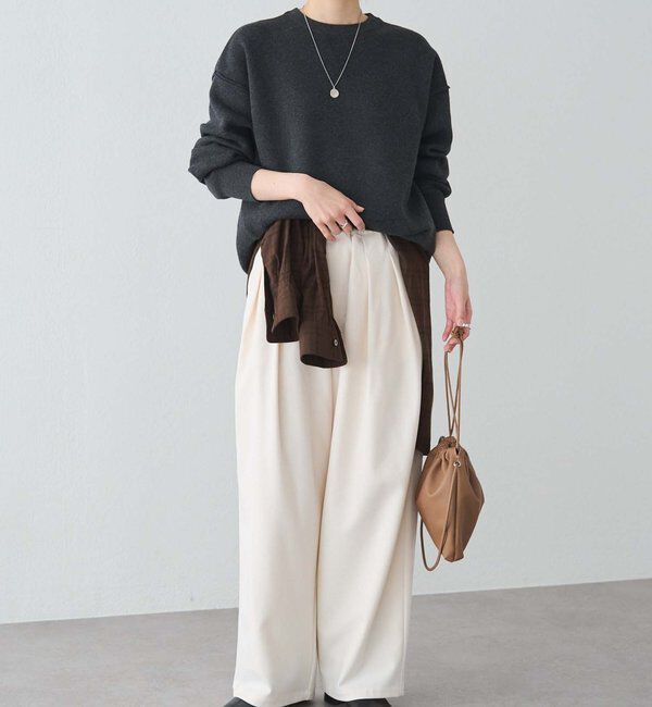  「スウェットライクダブルジャガードニット」|ニット・セーター|