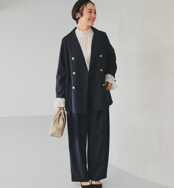  「襟袖レースプチハイネックブラウス」|プルオーバー|