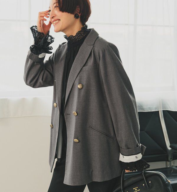  「襟袖レースプチハイネックブラウス」|プルオーバー|