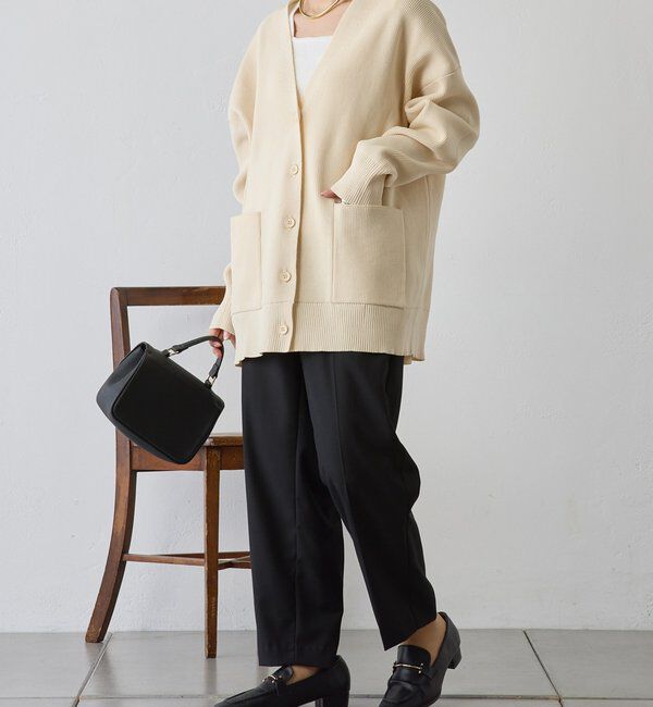  「【WEB限定/Du noir】スポンディッシュBIG Vネックカーディガン」|カーディガン|