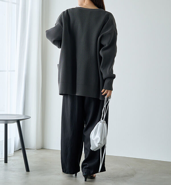  「【WEB限定/Du noir】スポンディッシュBIG Vネックカーディガン」|カーディガン|