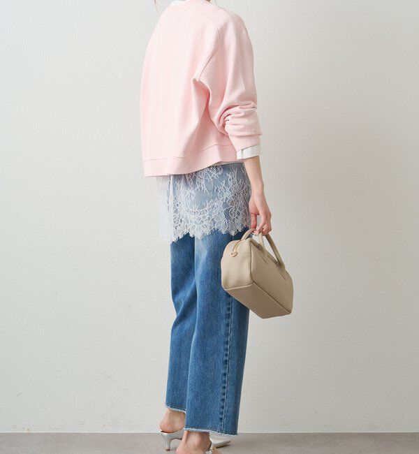  「ロゴ刺繍ショートスウェット」|プルオーバー|