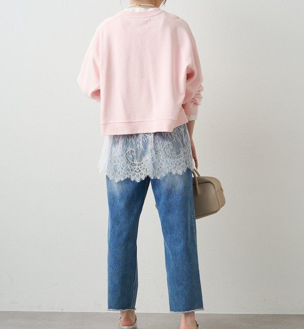  「ロゴ刺繍ショートスウェット」|プルオーバー|